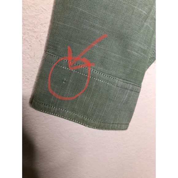 L.L.Bean Mens 100% Cotton XL Regular Fit Green Button Down Shirt Long Sleeve - Picture 7 of 16